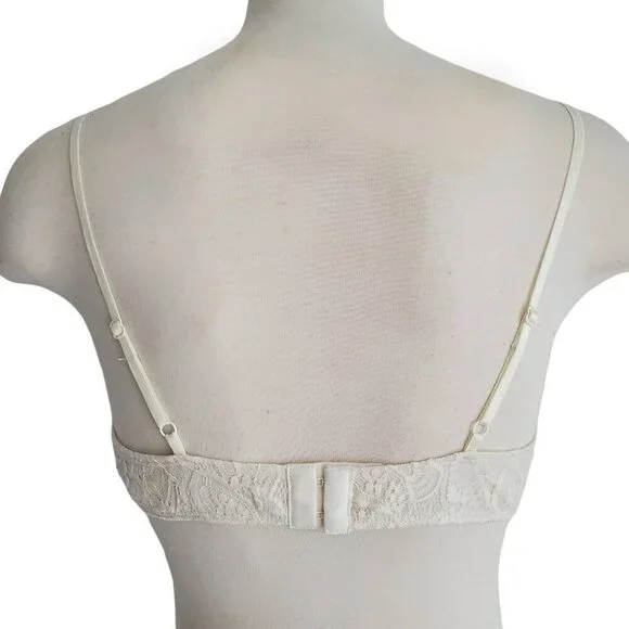 NWT VOLCOM Strappy Lace Bralette Stone Row Collection Stoned Rose (Off White) M - Picture 4 of 16